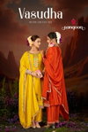 Vasudha By Rangoon Chinon Kurti With Bottom Dupatta Suppliers In India
